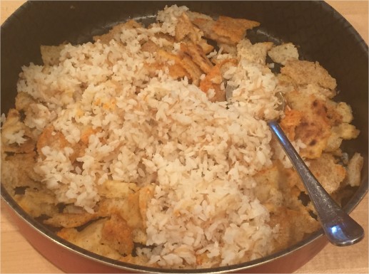 فتة اللحم مع الأرز